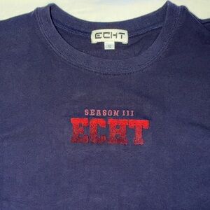 ECHT Navy Short-Sleeve Tee with Red Logo